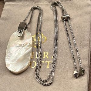 Kendra Scott Inez Necklace In Rhodium